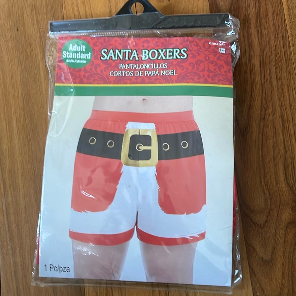 NIB Santa Boxers- Adult Standard Size